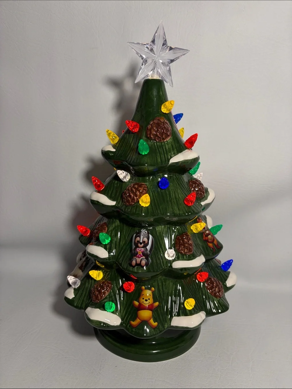 Disney Parks Retro Swell Holidays Light-Up 13. Tall Ceramic Christmas Tree